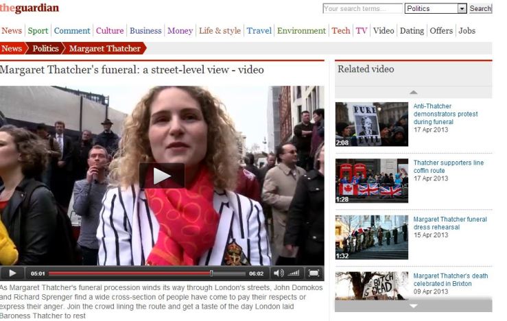 the guardian street view thatcher procession